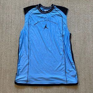 AIR JORDAN JUMPMAN Jersey VTG Dazzle Shiny Silky Y2K 2000s Sleeveless Shirt XL